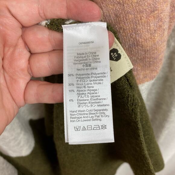 Madewell Antique Cream Colorblock Stripe Wool Blend Kent Cardigan Sz.2x NWT - Picture 15 of 16